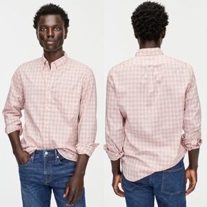 J. Crew Slim Stretch Secret Wash Organic Cotton Poplin Shirt In Gingham